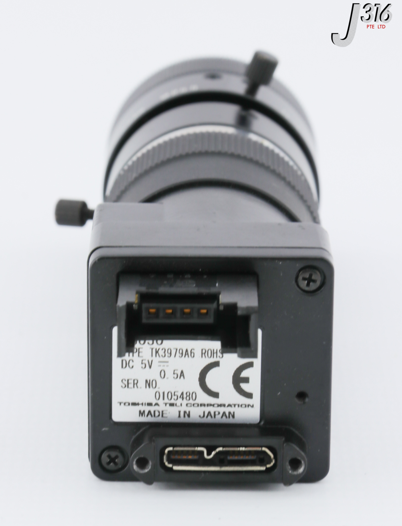 28758 TOSHIBA TELI CCD CAMERA, B/W, 0.3MP W/ LENS ATTACHMENT 1:2.8
